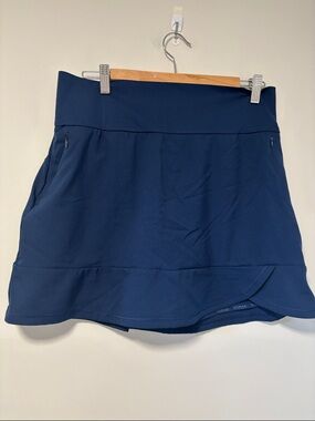 adidas Navy Golf or Tennis Skort with Overlap Hem